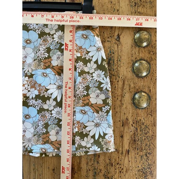 Altar'd State Womens White Floral A-Line Mini Skirt X-Small zipper retro - Picture 5 of 5